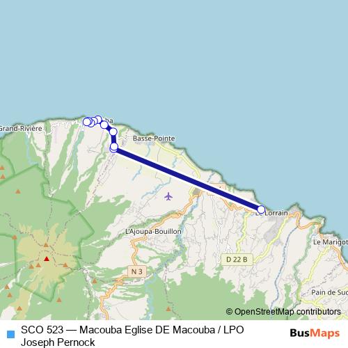 SCO 523 bus Line Map