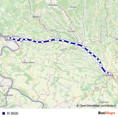 R 9505 rail Line Map