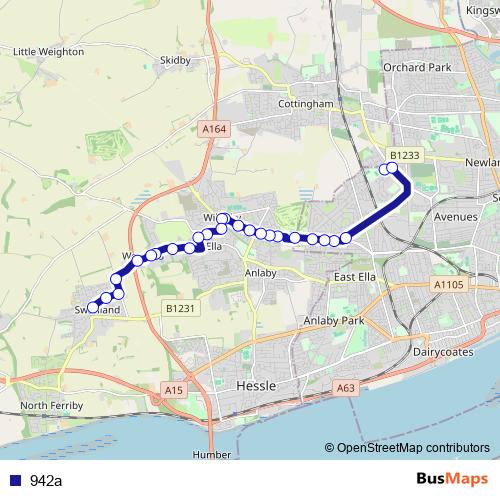 942a bus Line Map