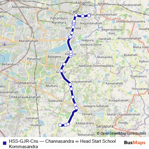HSS-GJR-Cns bus Line Map