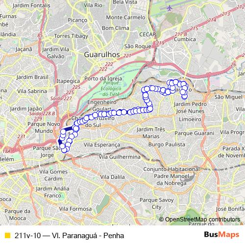 211v-10 bus Line Map