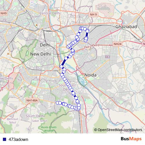 473adown bus Line Map
