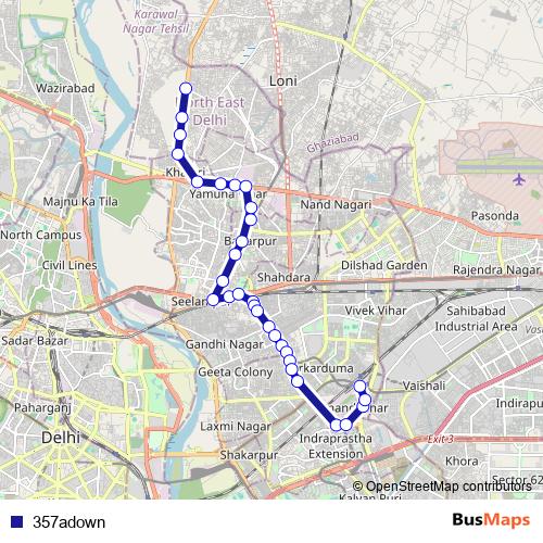357adown bus Line Map