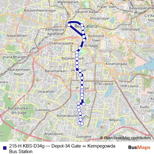 215-H KBS-D34g bus Line Map