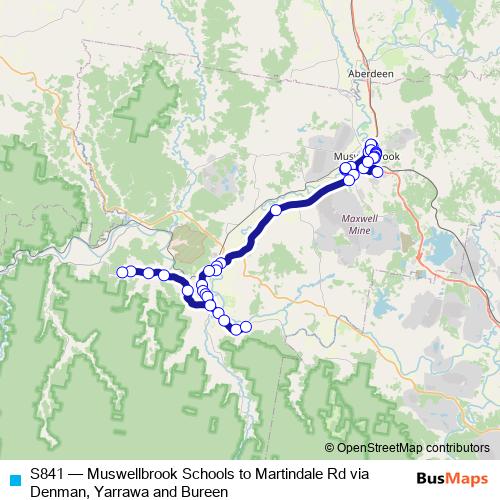 S841 bus Line Map