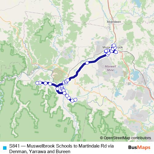 S841 bus Line Map