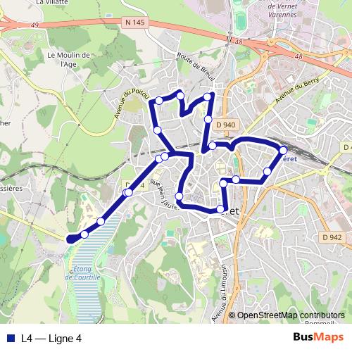 L4 bus Line Map