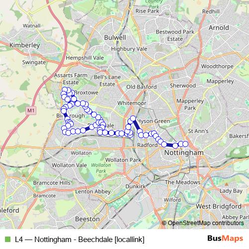 L4 bus Line Map