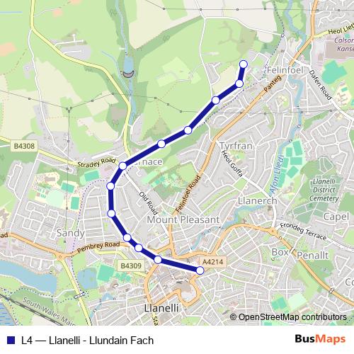 L4 bus Line Map