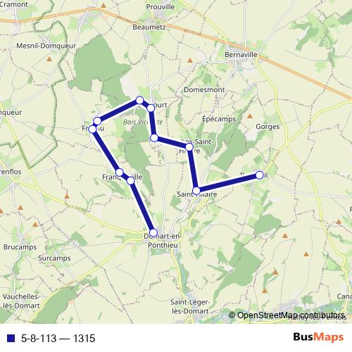 5-8-113 bus Line Map