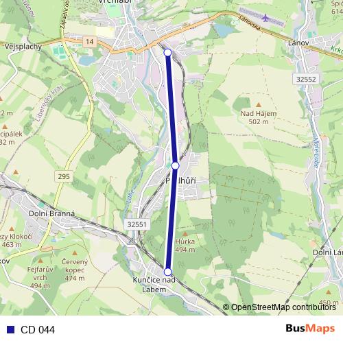 CD 044 rail Line Map