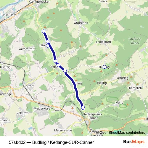 57skd02 bus Line Map