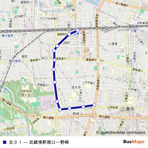 吉０１ bus Line Map