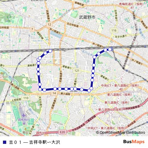 吉０１ bus Line Map