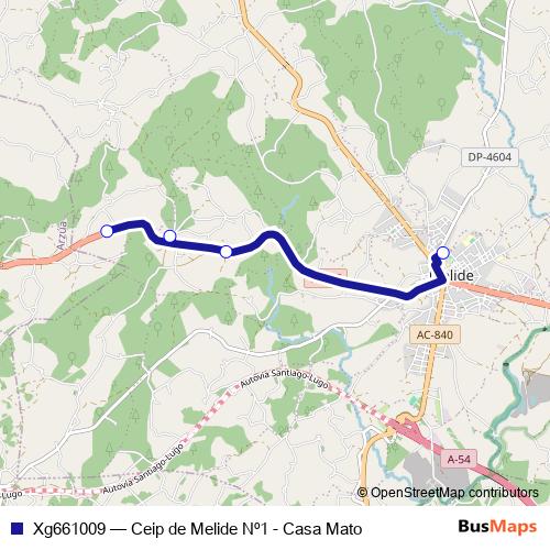 Xg661009 bus Line Map