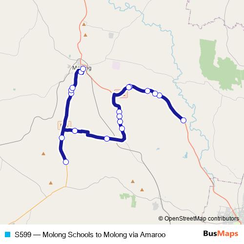 S599 bus Line Map