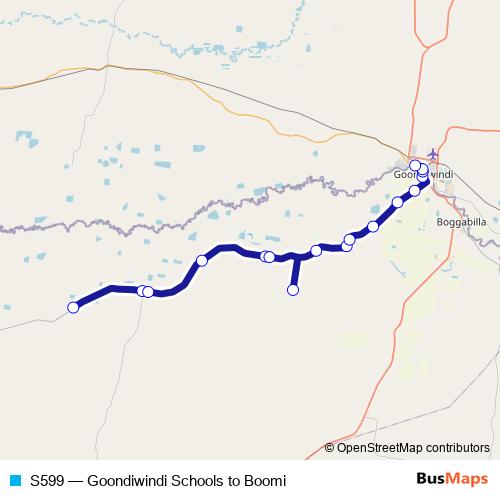 S599 bus Line Map