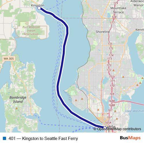 401 ferry Line Map