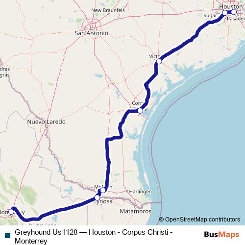 Greyhound Us1128 bus Line Map