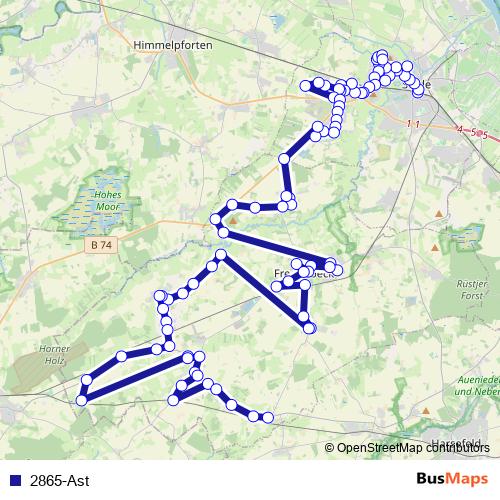 2865-Ast bus Line Map