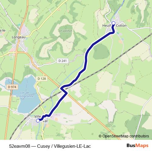 52eavm08 bus Line Map