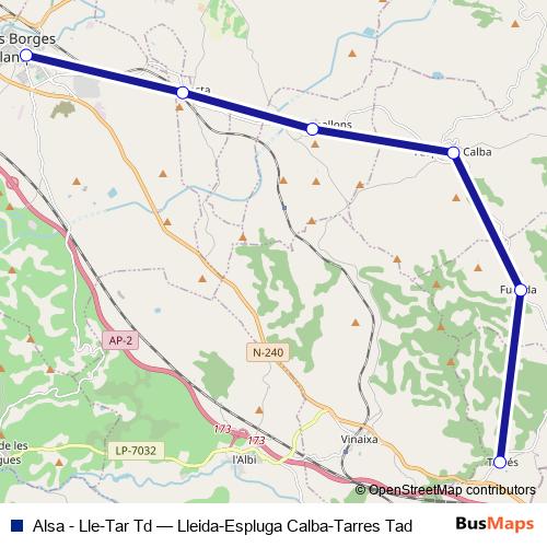 Alsa - Lle-Tar Td bus Line Map