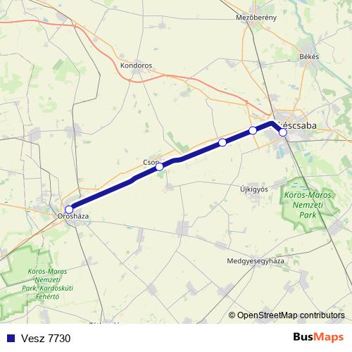 Vesz 7730 rail Line Map