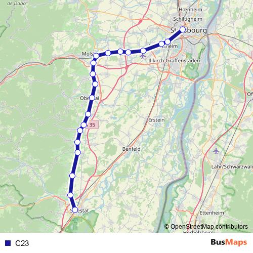 C23 rail Line Map