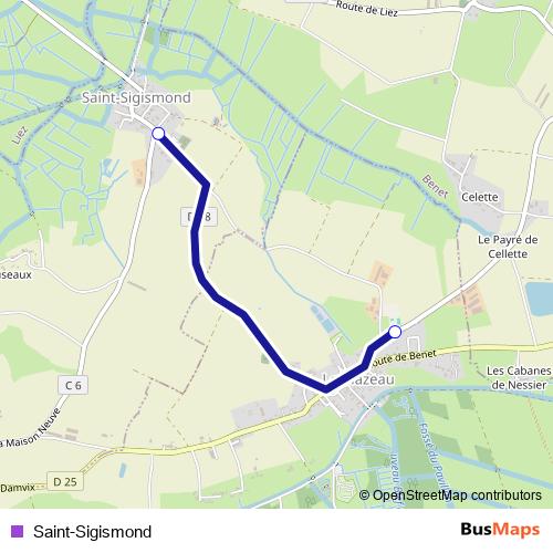 Saint-Sigismond bus Line Map