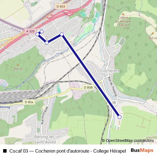 Cscaf 03 bus Line Map