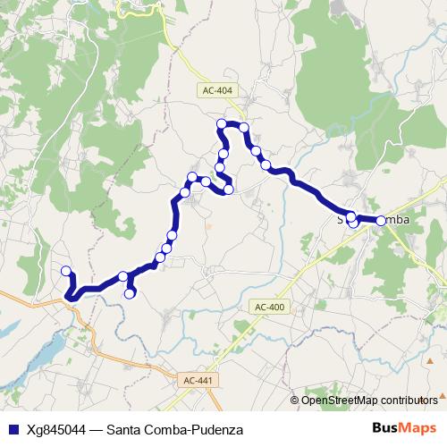 Xg845044 bus Line Map