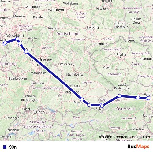 90n rail Line Map
