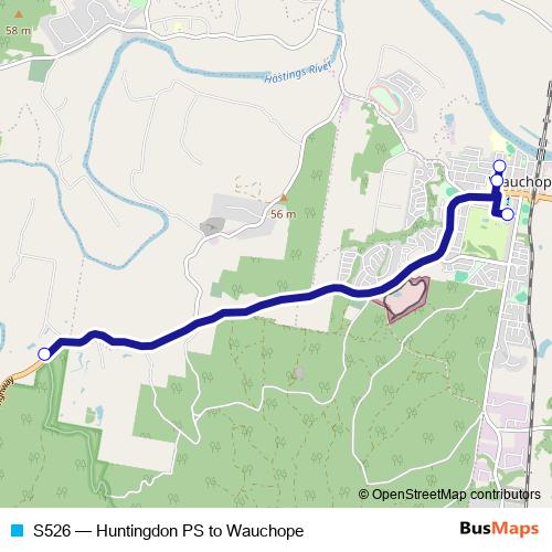 S526 bus Line Map
