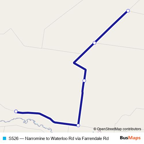 S526 bus Line Map