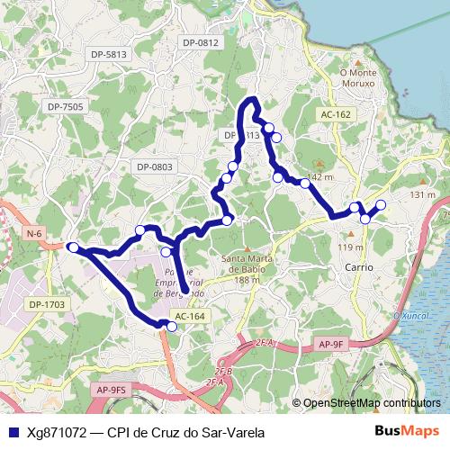 Xg871072 bus Line Map