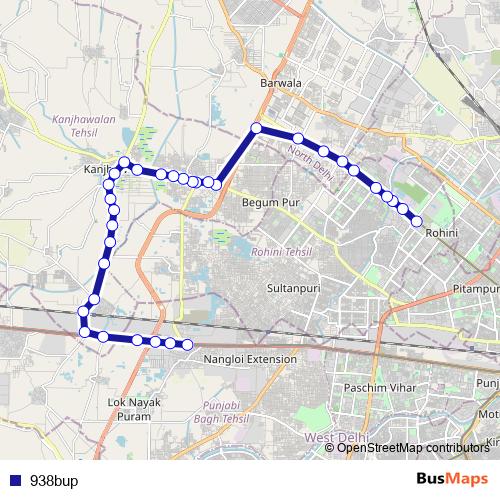 938bup bus Line Map