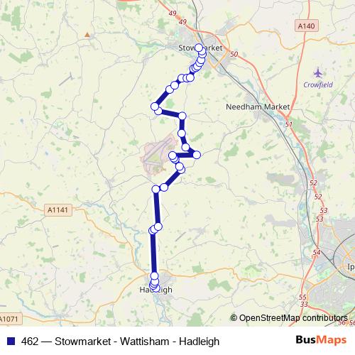 462 bus Line Map