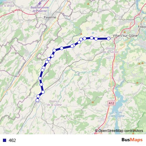 462 bus Line Map