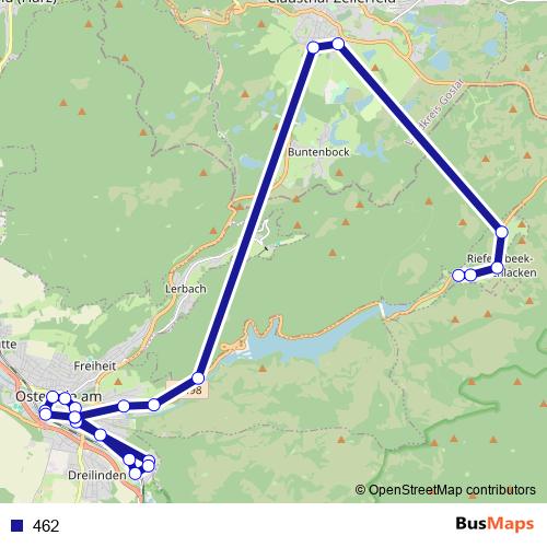 462 bus Line Map
