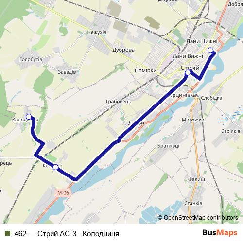 462 bus Line Map