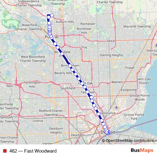 462 bus Line Map