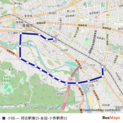 小05 bus Line Map