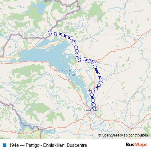 194e bus Line Map