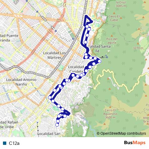 C12a bus Line Map