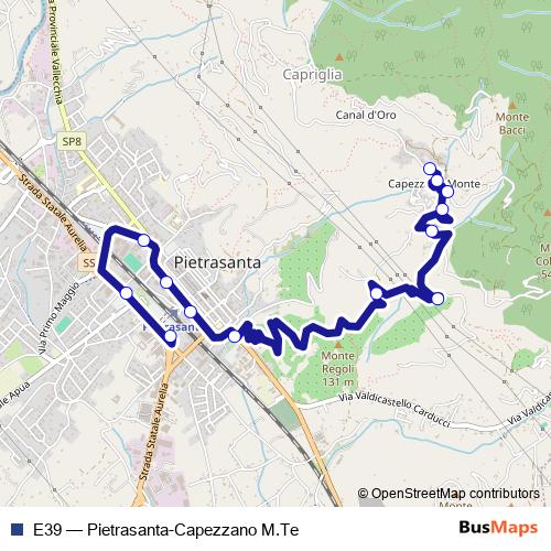 E39 bus Line Map