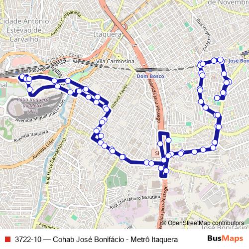 3722-10 bus Line Map