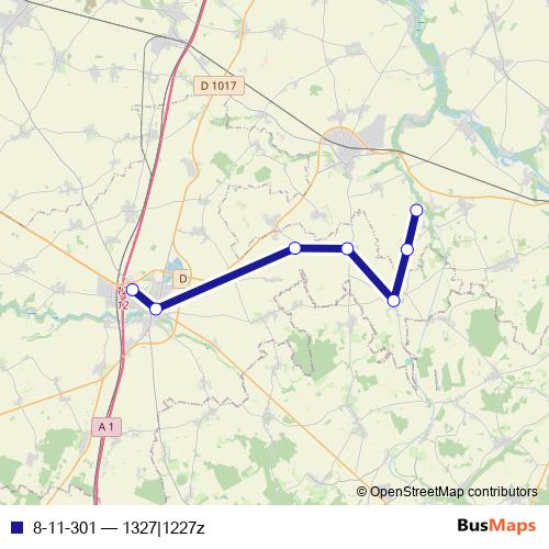8-11-301 bus Line Map