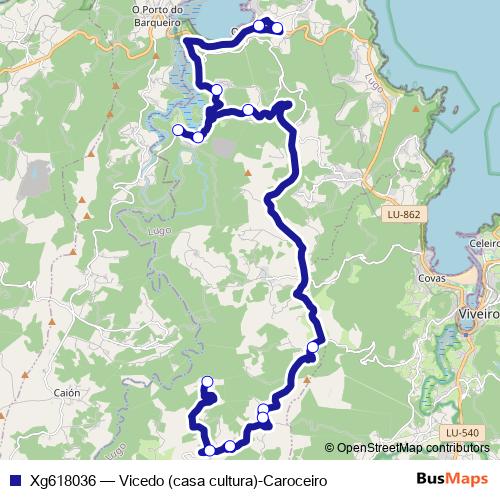 Xg618036 bus Line Map