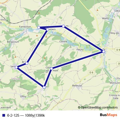 6-2-125 bus Line Map