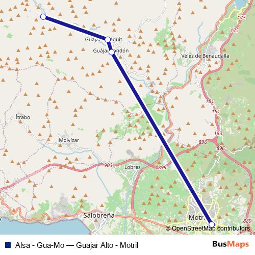 Alsa - Gua-Mo bus Line Map